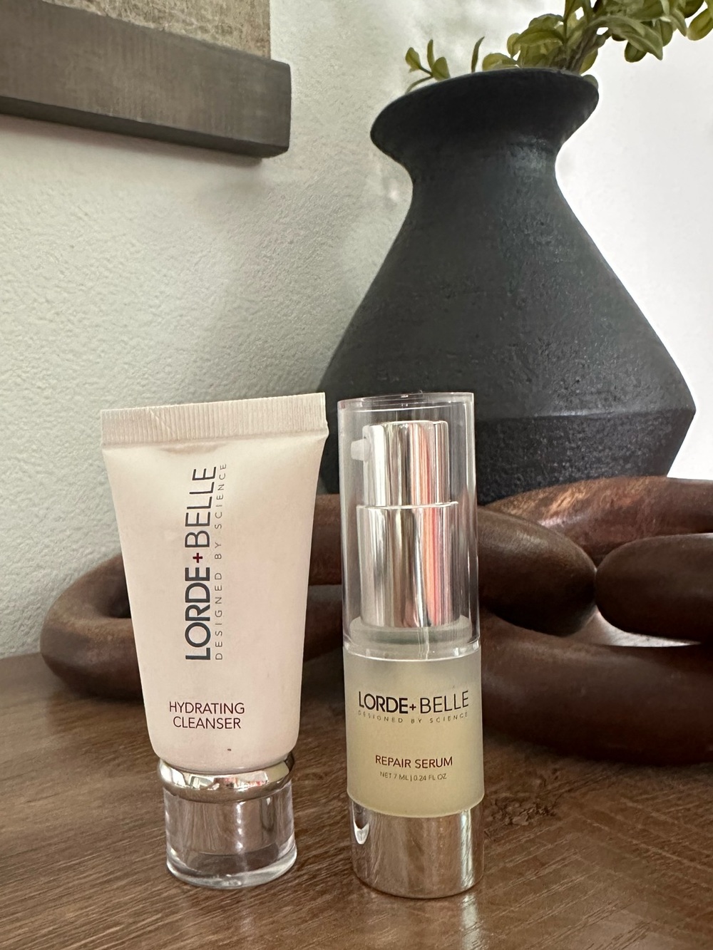 Lorde+Belle Hydrating Cleanser & Repair Serum Set - Cream